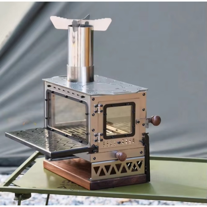 Outdoor Camping Fireplace - Mini Portable Stainless Steel Wood Stove