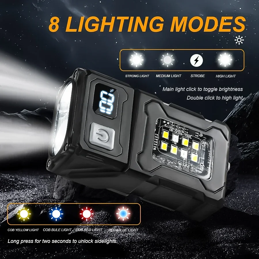 Mini Portable LED COB Flashlig - Battery Outdoor Camping recension och pris