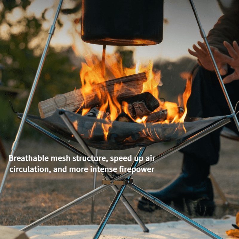 Portable foldable steel grid-s - Outdoor Camping Fireplace recension och pris