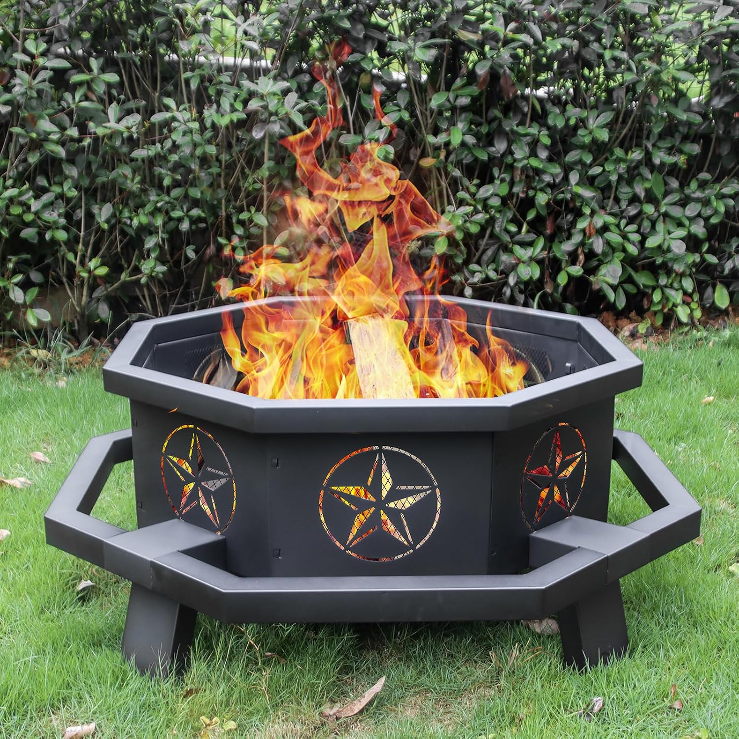 Outdoor Fire Pit with Fire Pok - Outdoor Camping Fireplace recension och pris