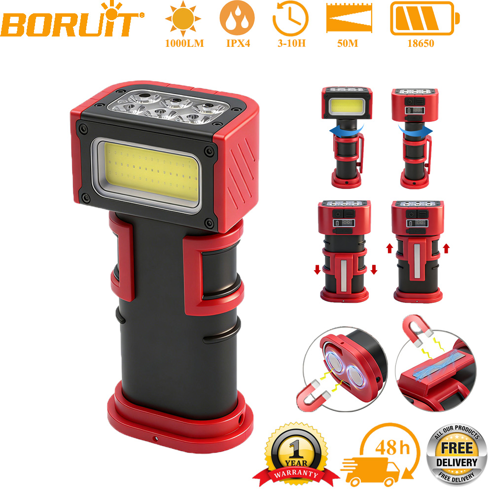 BORUiT COB LED Work Light 1000 - Outdoor Camping Lampe recension och pris