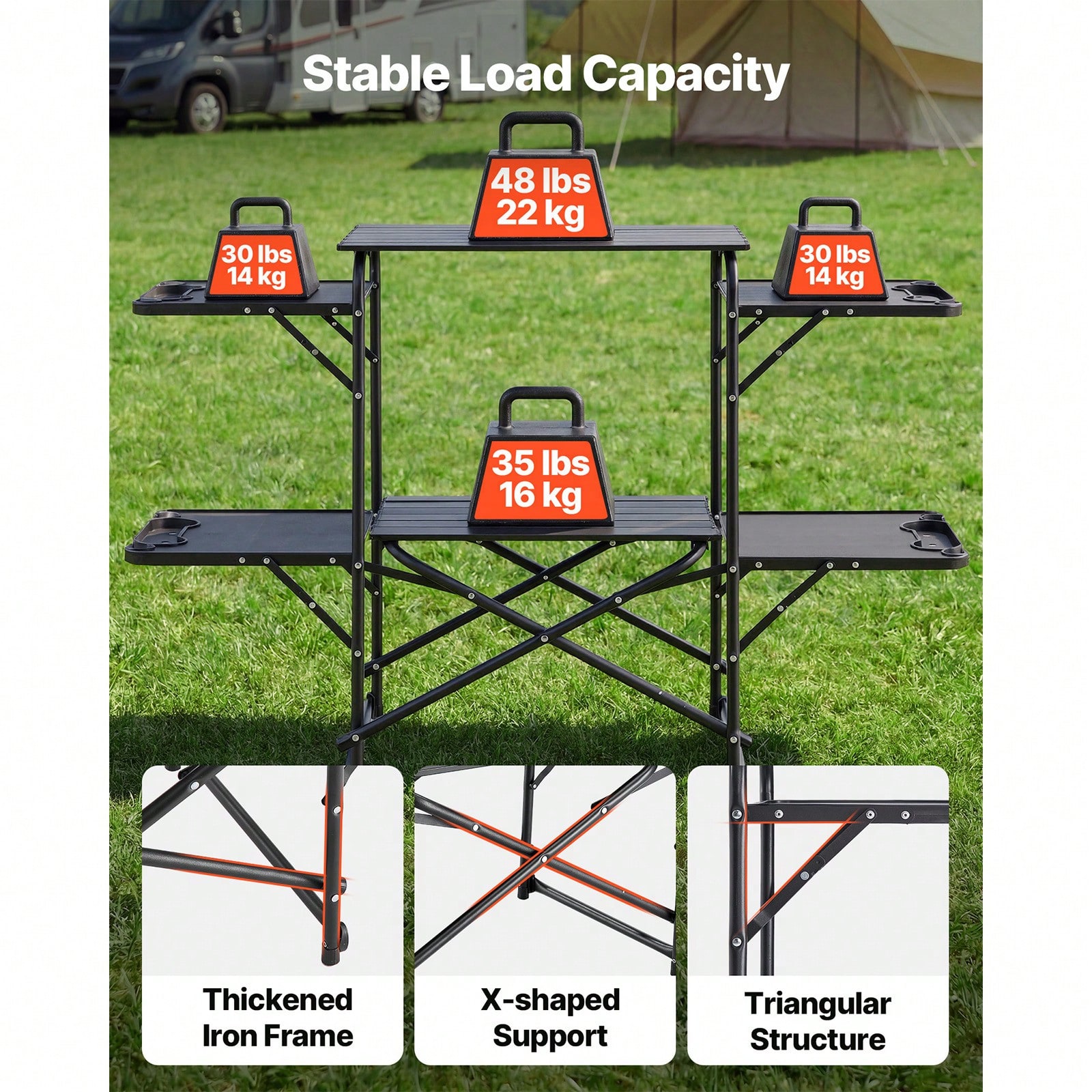Camping Kitchen Table, Slim-Fo - Outdoor Camping Kitchen Table recension och pris