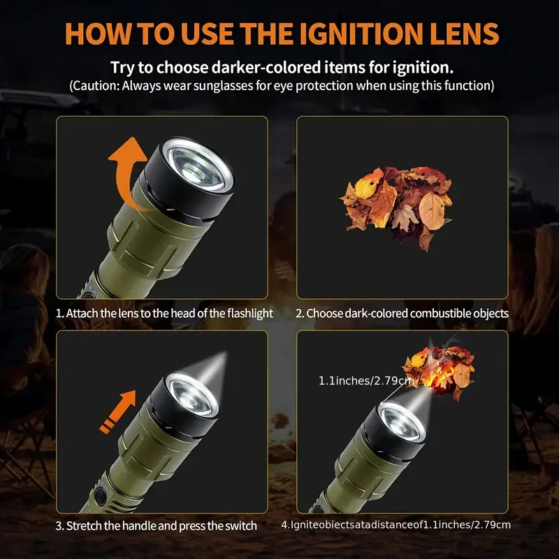 Ultra Powerful Flashlight Conc - Outdoor Camping Lampe recension och pris