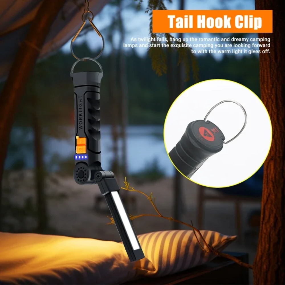 Portable COB LED Flashlight US - Battery Outdoor Camping recension och pris