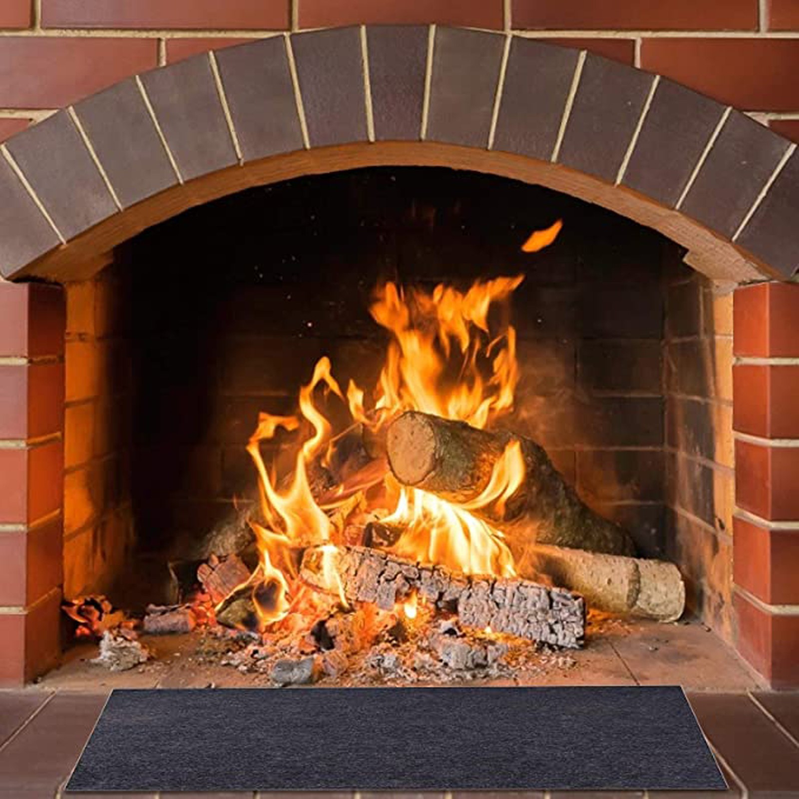 Fireproof Fireplace Hearth Rug - Outdoor Camping Fireplace recension och pris