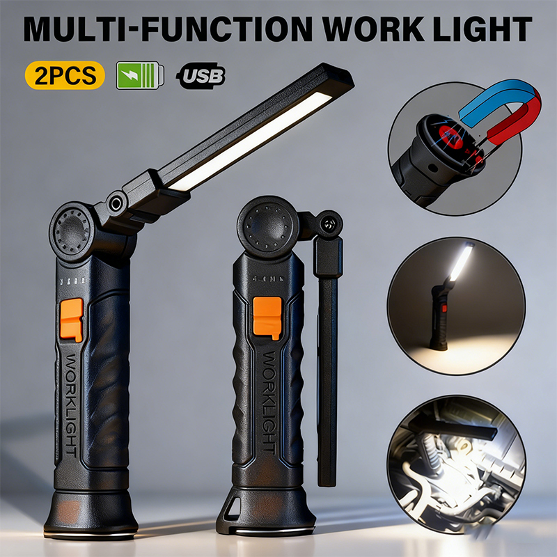 Portable COB LED Flashlight US - Battery Outdoor Camping recension och pris