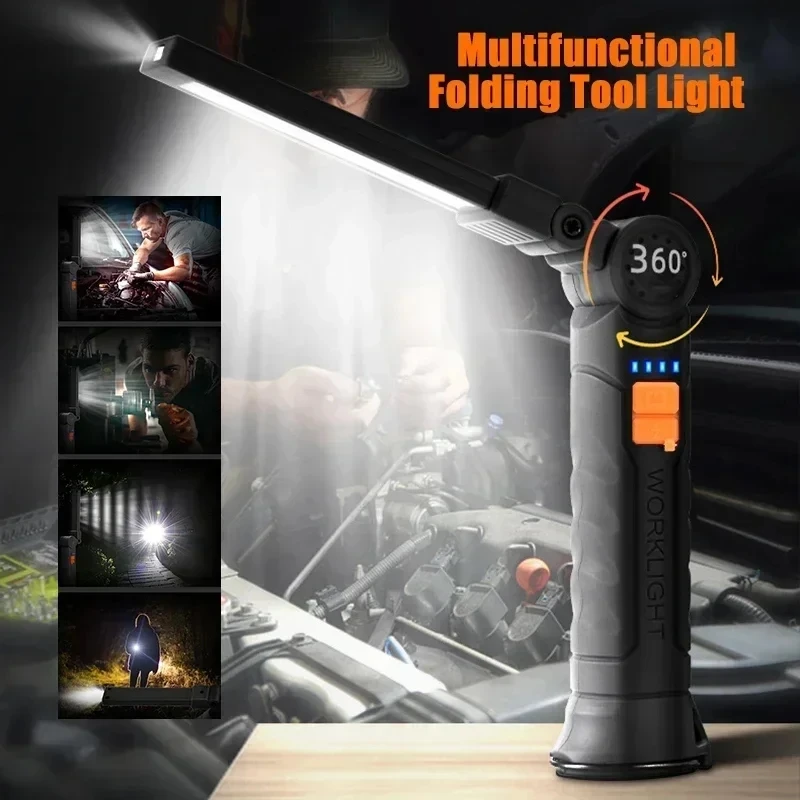 Portable COB LED Flashlight US - Battery Outdoor Camping recension och pris