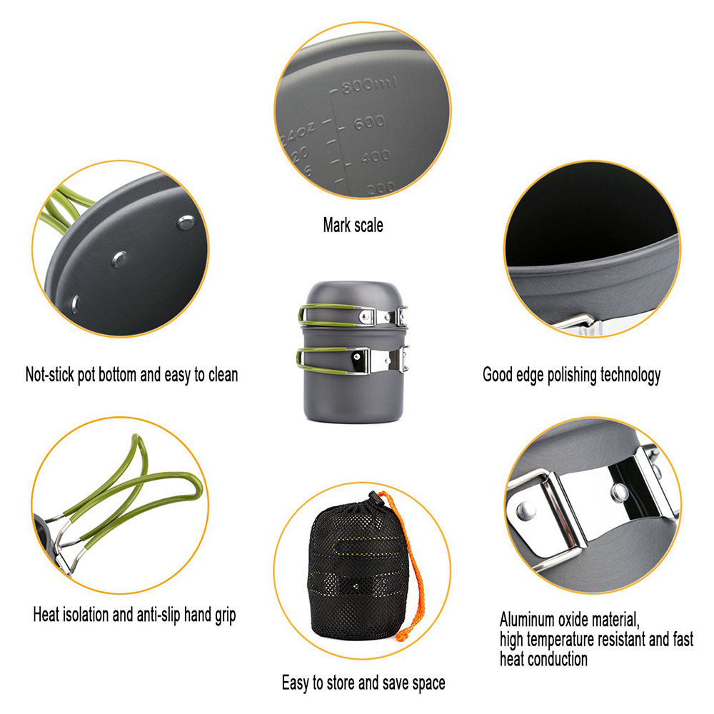 Ultralight Camping Pots Cookwa - Outdoor Camping Kitchen Table recension och pris