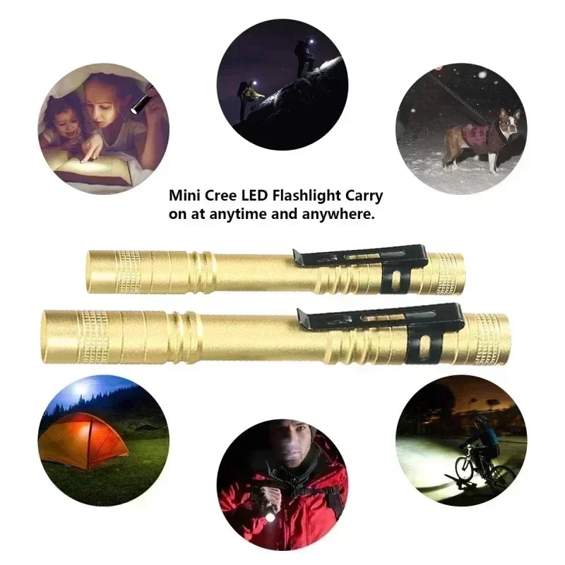 Portable Mini LED Pen Flashlig - Battery Outdoor Camping recension och pris