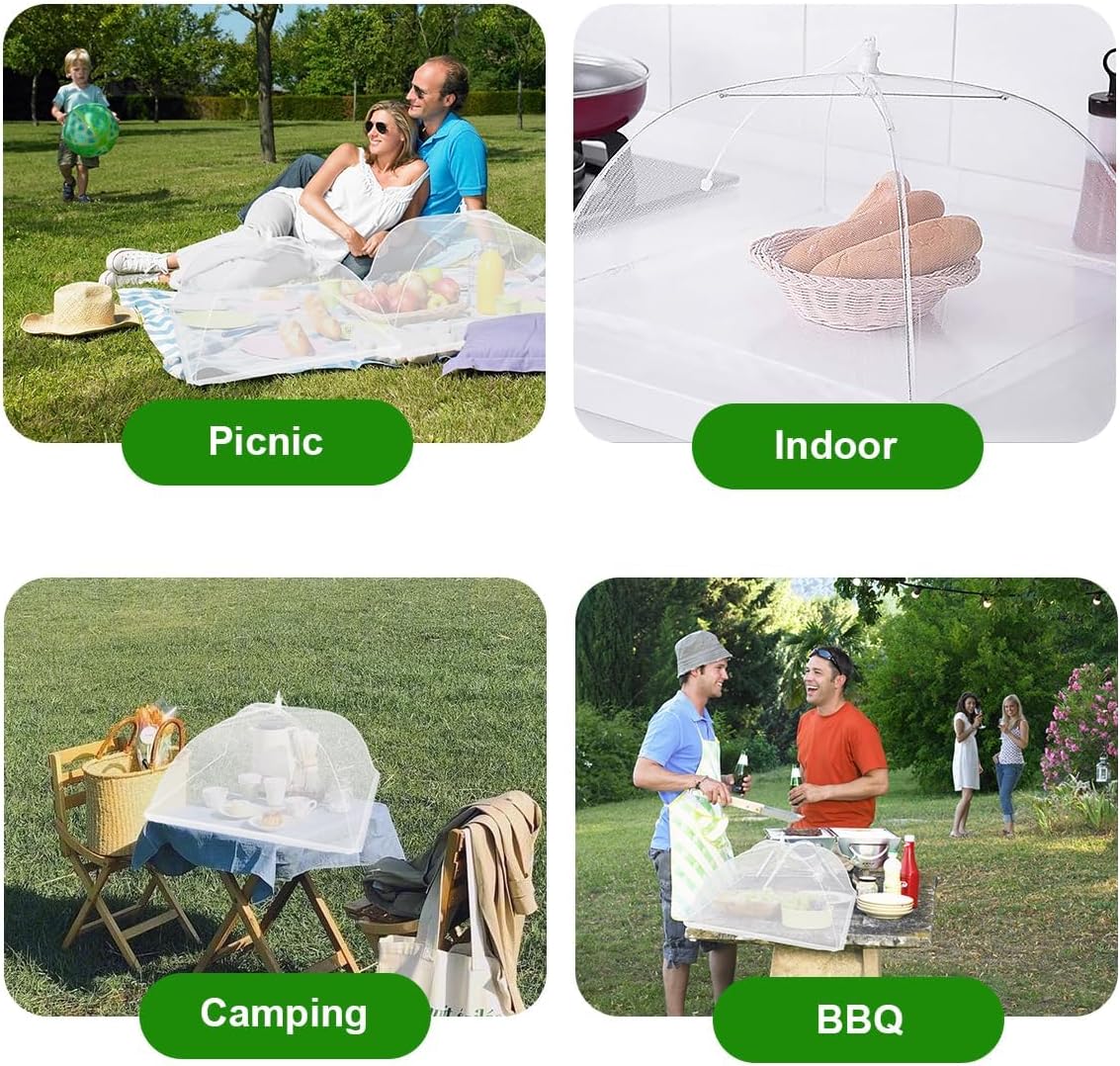 (6 Pack) Mesh Food Covers Tent - Outdoor Camping Umbrella recension och pris