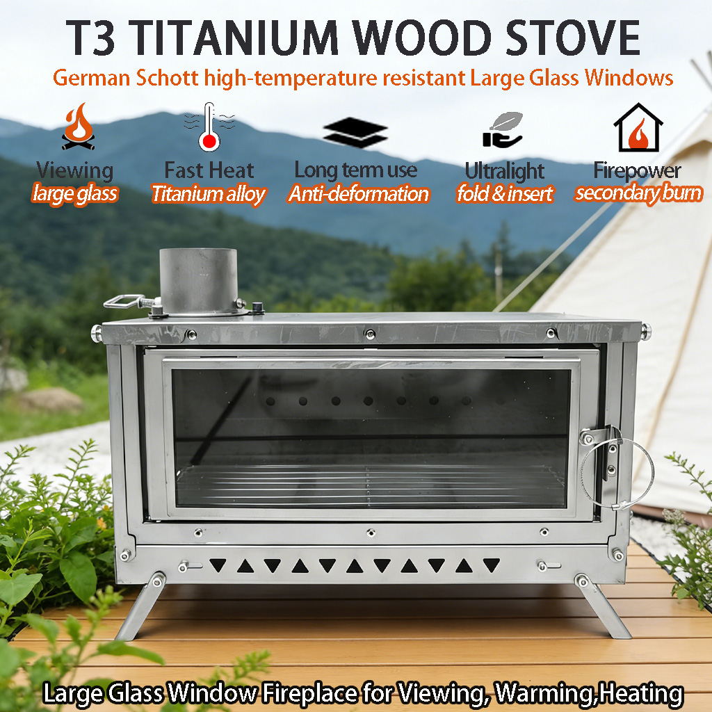 DANCHEL T3 Titanium Tent Stove - Outdoor Camping Fireplace recension och pris
