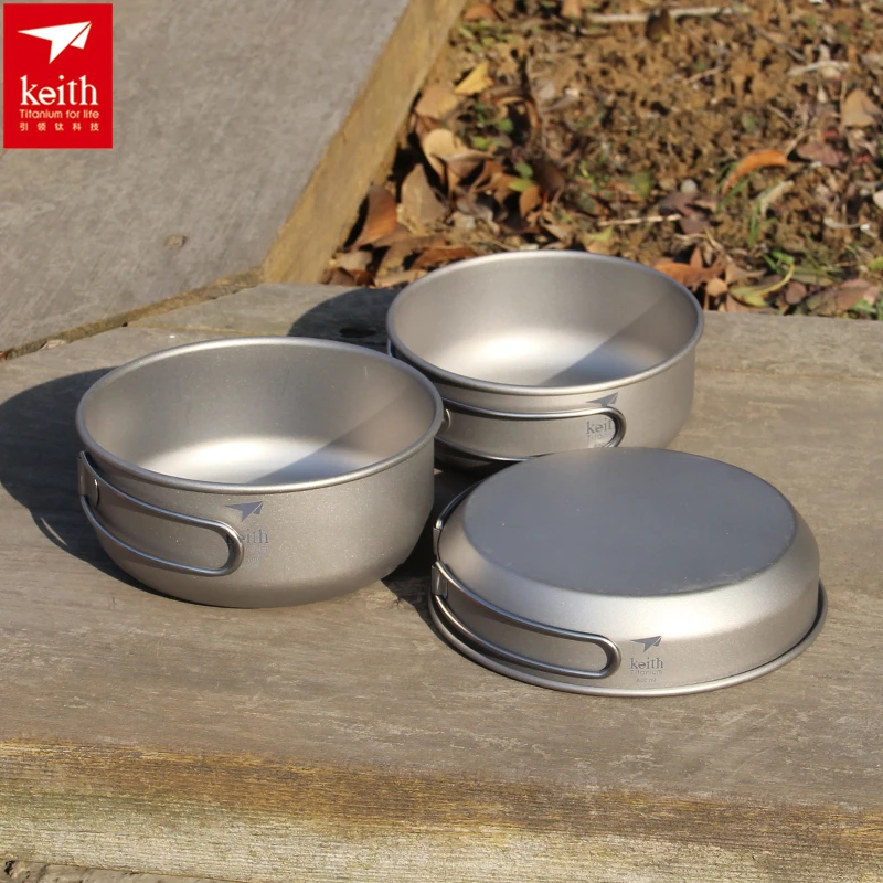 Keith 3PCS Titanium Cookware P - Outdoor Camping Kitchen Table recension och pris