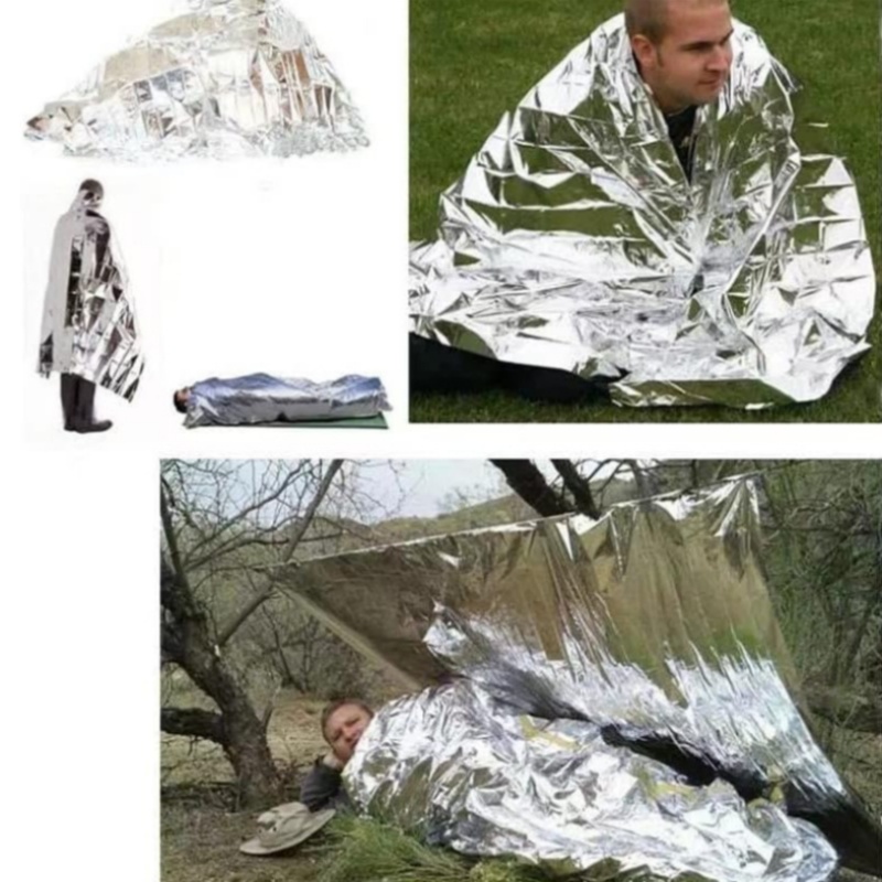 4Pcs Survival Mylar Thermal Sp - Outdoor Camping Heated Blanket recension och pris