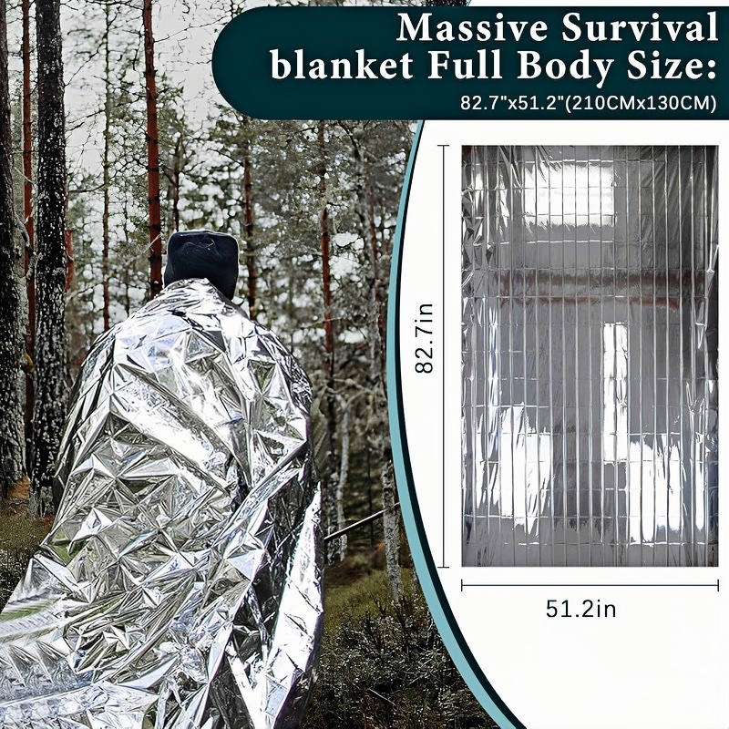 4Pcs Survival Mylar Thermal Sp - Outdoor Camping Heated Blanket recension och pris