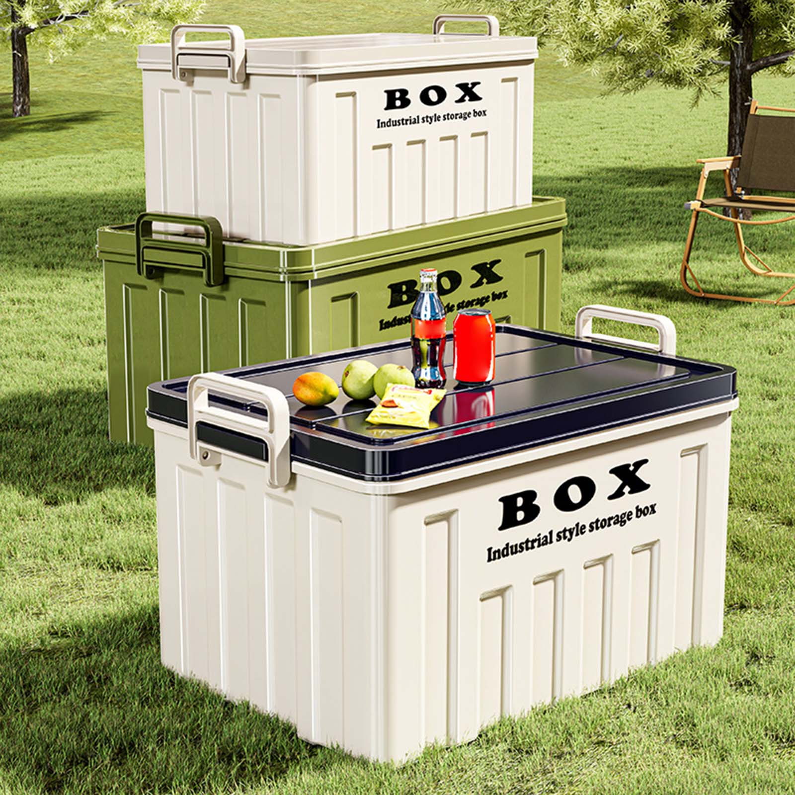 Large Capacity Stackable Lidde - Outdoor Camping Storage Box recension och pris