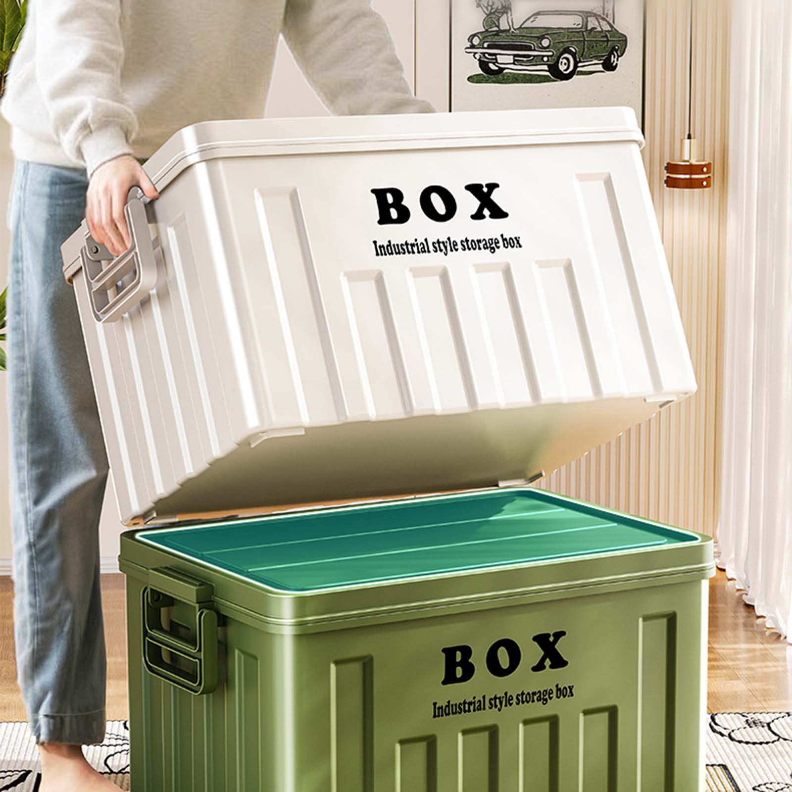 Large Capacity Stackable Lidde - Outdoor Camping Storage Box recension och pris