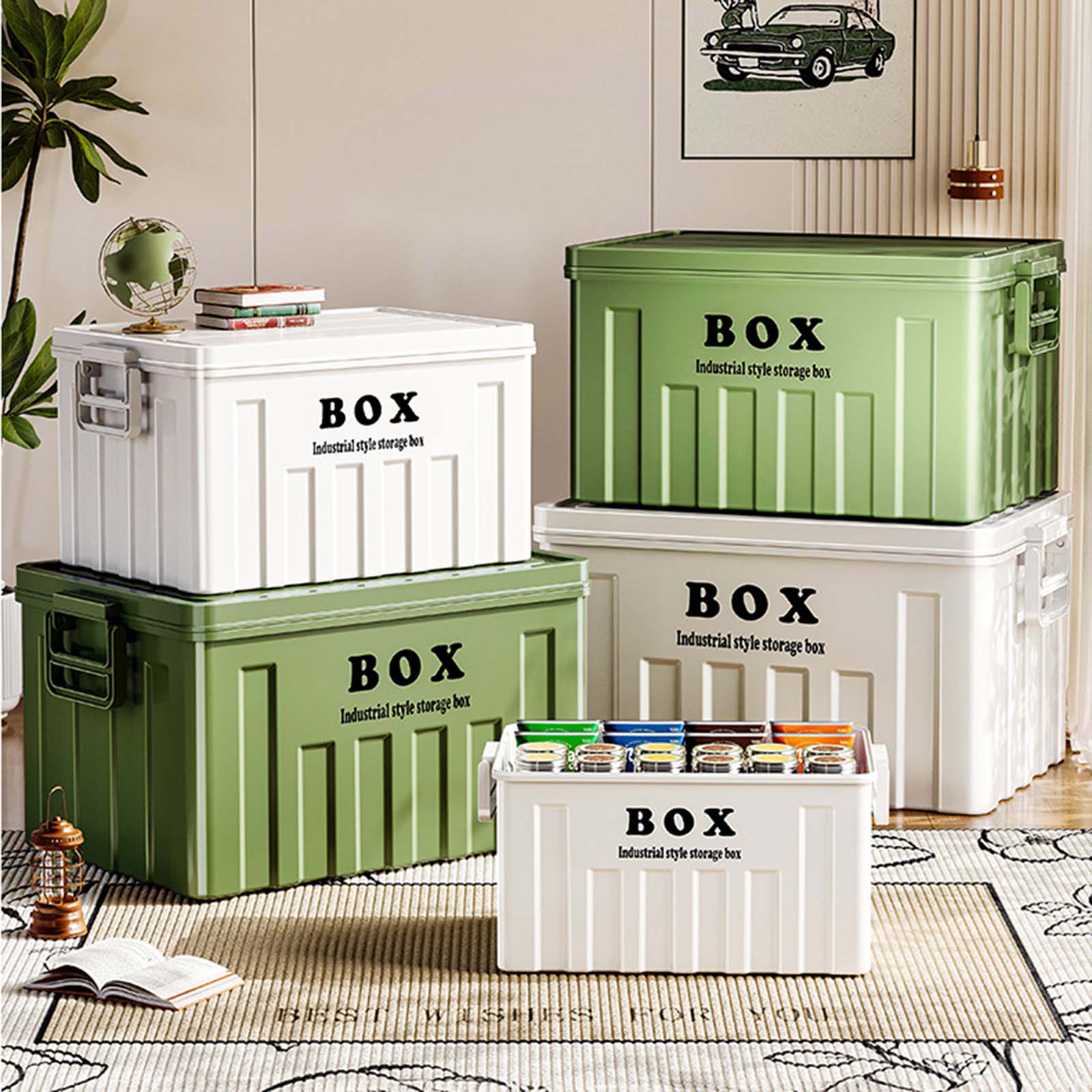 Large Capacity Stackable Lidde - Outdoor Camping Storage Box recension och pris