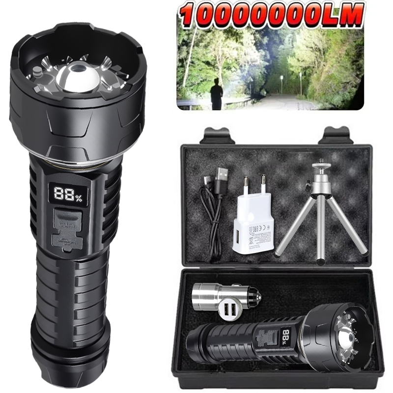 COB LED Flashlight Rechargeabl - Outdoor Camping Hiking recension och pris