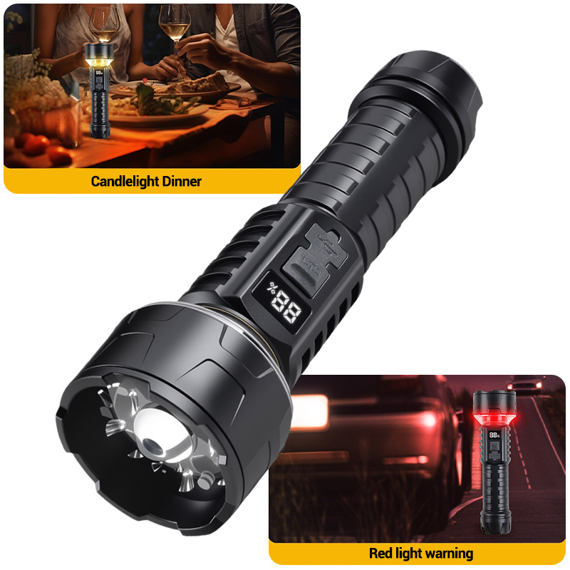 COB LED Flashlight Rechargeabl - Outdoor Camping Hiking recension och pris