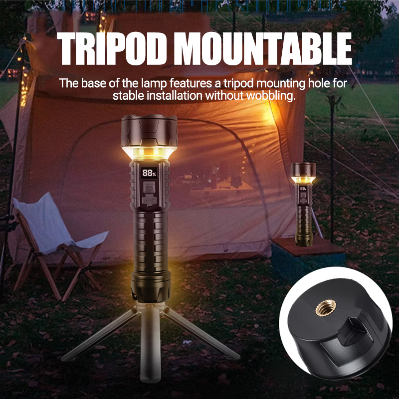 COB LED Flashlight Rechargeabl - Outdoor Camping Hiking recension och pris