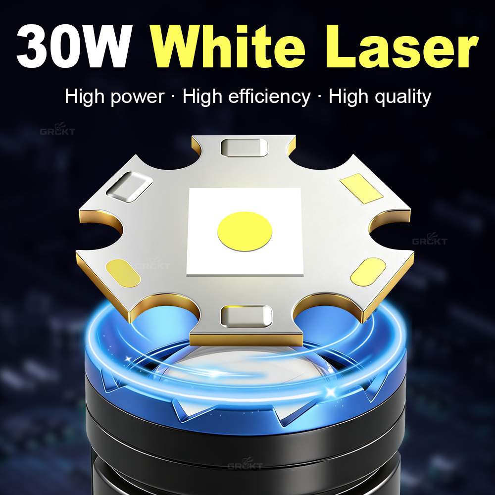 White Laser Camping Flashlight - Battery Outdoor Camping recension och pris