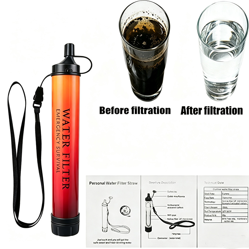 Outdoor Emergency Survival Wat - Outdoor Camping Water Filter recension och pris