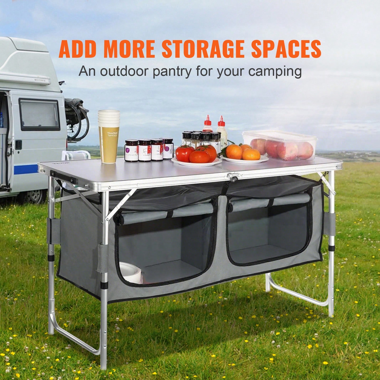 Quick‑Set‑Up Folding Camping K - Outdoor Camping Kitchen Table recension och pris