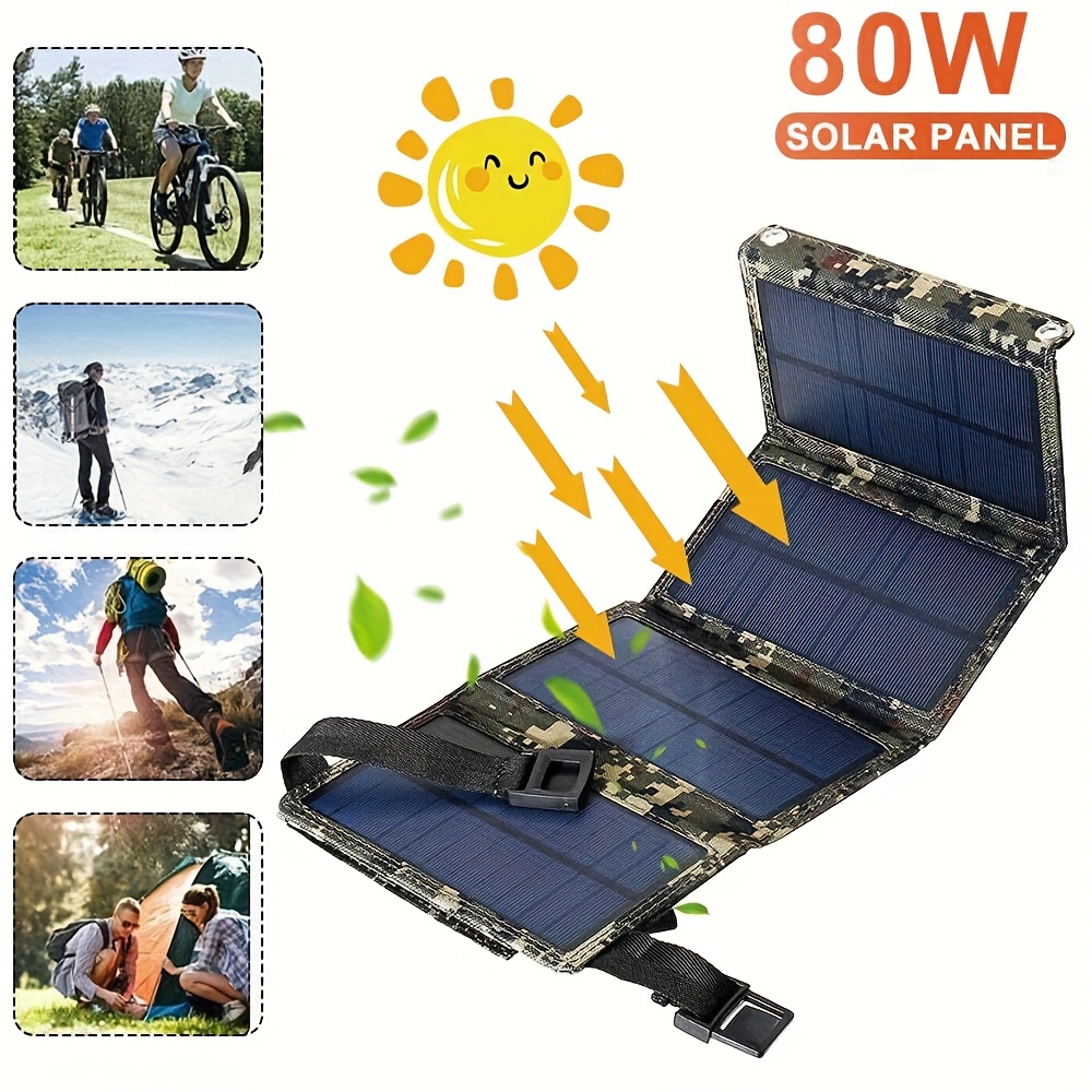 [Solar Panel] 80W Portable Fol - Outdoor Camping Hiking recension och pris