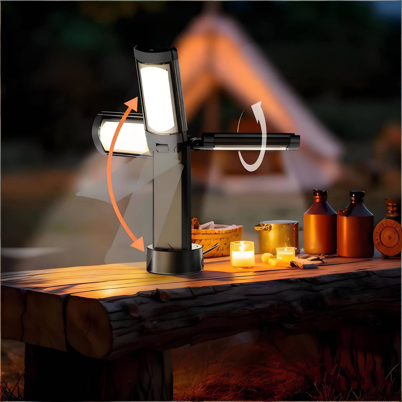 Telescopic Tent Lamp Adjustabl - Battery Outdoor Camping recension och pris