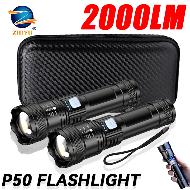 Tactical LED Flashlight 2000LM - Battery Outdoor Camping recension och pris