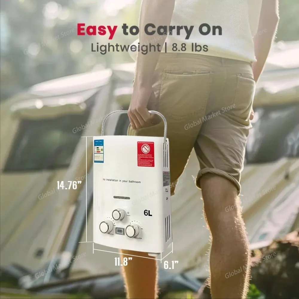 Propane LPG  Gas Tankless Wate - Outdoor Camping Hot Water Heater recension och pris