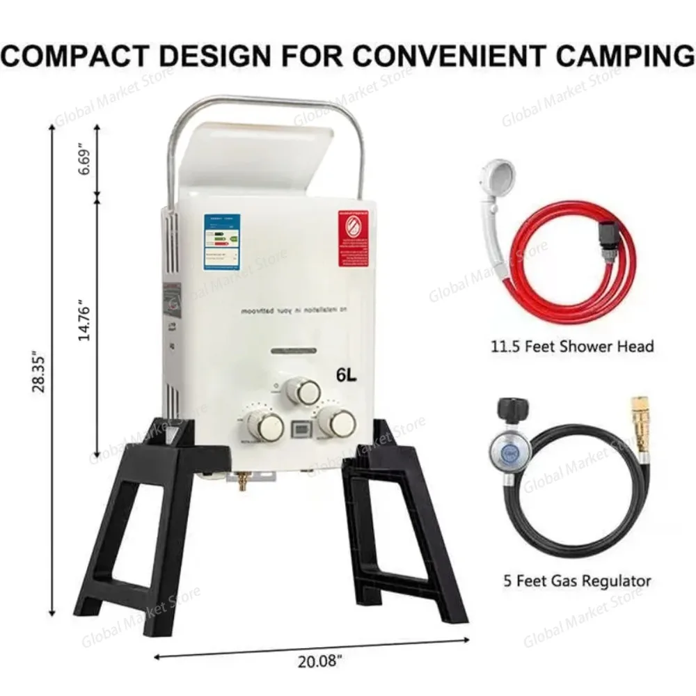 Propane LPG  Gas Tankless Wate - Outdoor Camping Hot Water Heater recension och pris