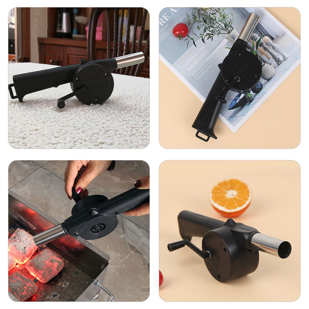 4Pcs Hand Crank Blower Manual  - Outdoor Camping Fireplace recension och pris