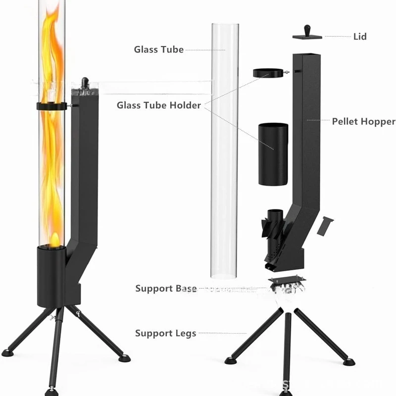 Vertical Rocket Stove - Bazook - Outdoor Camping Fireplace recension och pris