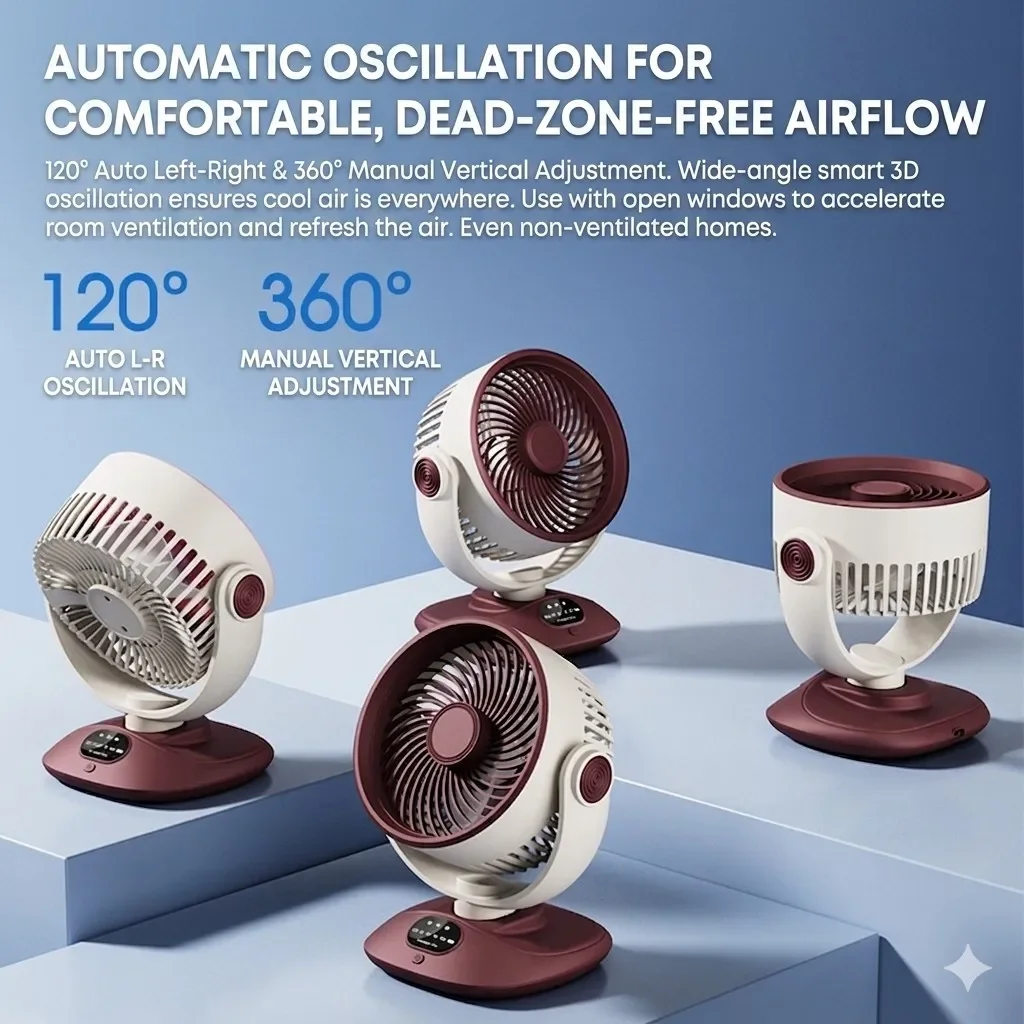 Desktop Fan Rechargeable Turbo - Camping Quiet recension och pris